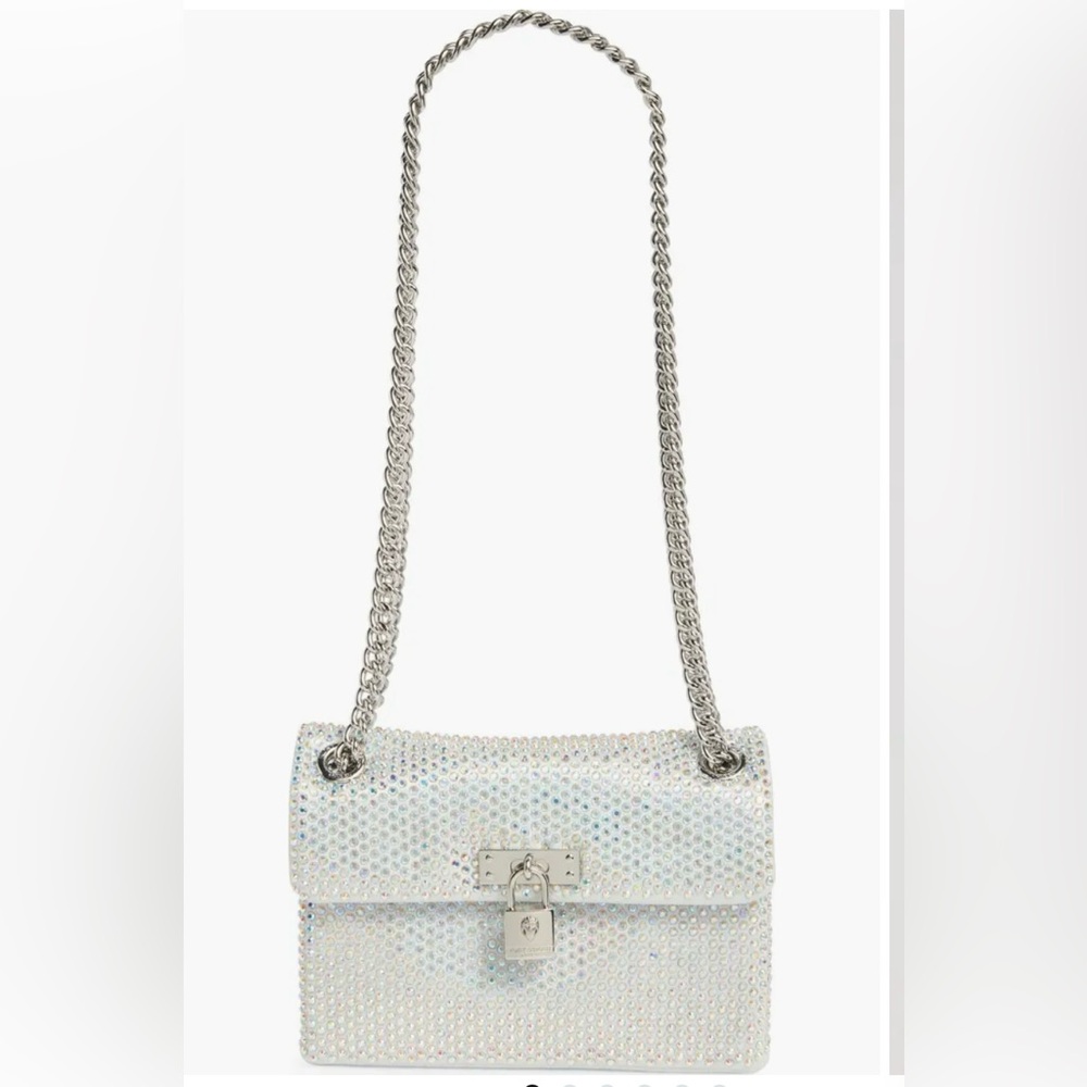 Kurt Geiger Silver Brixton Crossbody shoulder Bag Iridescent + dust-bag NWT - Picture 16 of 17
